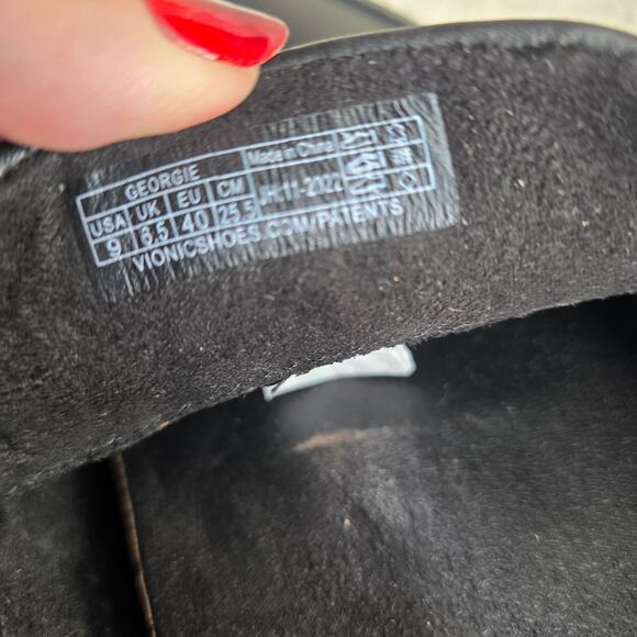 Vionic Black Leather Chain Mules - Picture 4 of 4